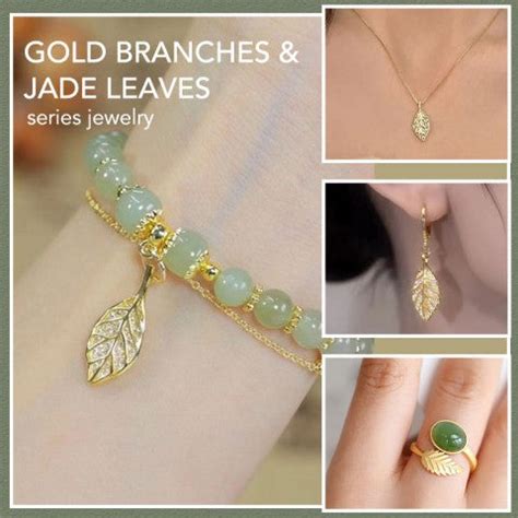 Gold Branches And Jade Leaves Series Jewelry – PERFECTSTYLESTORE-IN