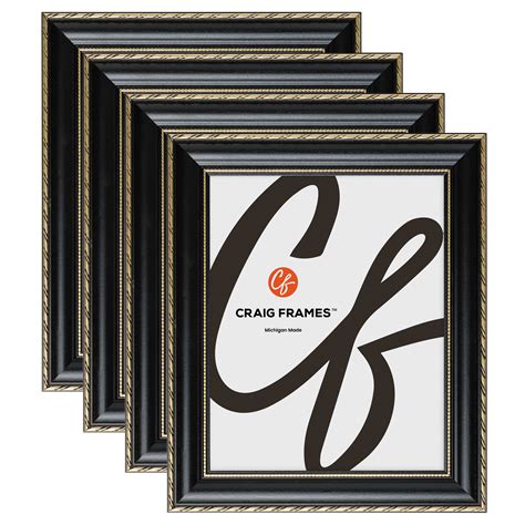 Craig Frames Victoria, 20x28 inch Picture Frame, Ornate Black and Gold ...