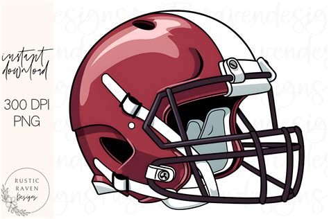 Red Football Helmet Clipart