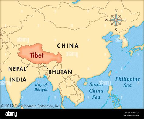 Tibet maps cartography geography tibet nepal hi-res stock photography and images - Alamy