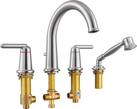 Wintap Tub Faucet Set, Roman Bathtub Faucet Set with Valve and Diverter ...