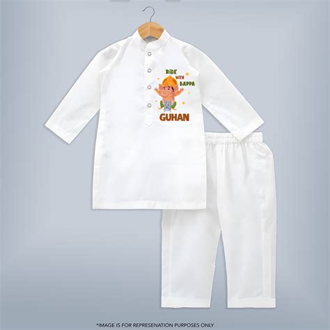 Ride With Bappa kurta Set | Custom Baby kurta Set for Ganesh's Little ...