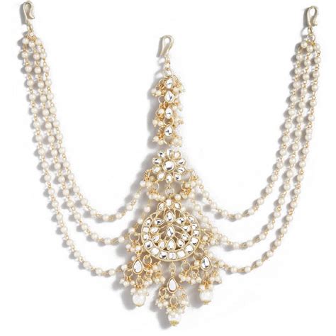 Buy OOMPH Jewellery Gold Tone Kundan and Pearls Traditional Wedding ...