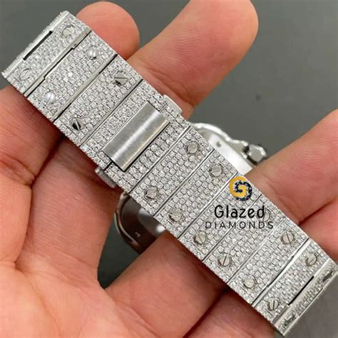 Cartier Moissanite Watch | Tank, Santos & Iced Out Styles – Glazed Diamonds