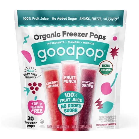 GoodPop Organic Freezer Pops Variety -- 20 Pops - Vitacost