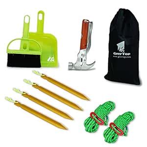 Buy GEERTOP Tent Accessory Kit with Tent Stakes & Multi-Function ...