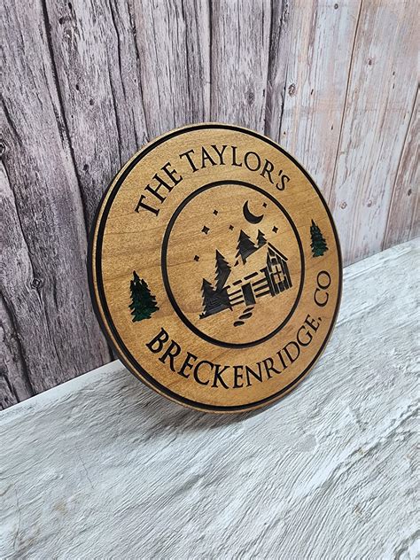 2d Routed Wood Last Name Sign Round | Maker Marketplace
