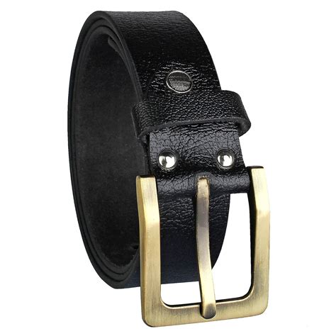 Buy alfami Men's Leather Belt (Pack Of 1 Belt With Buckle) (LB40-BKSM ...