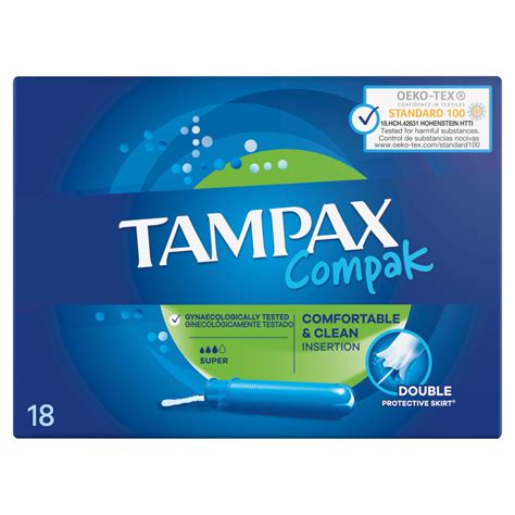 Tampax Compak Super Tampons With Applicator X18 - One Stop