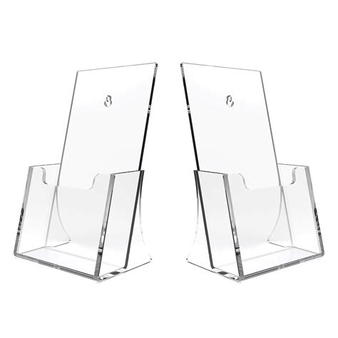 Tobaka 2 Pack Brochure Holder 100% Thicker Acrylic Stands For Display ...