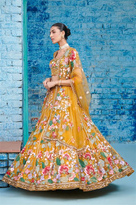 YELLOW MULTICOLOUR ZION LEHENGA SET – Opus Atelier
