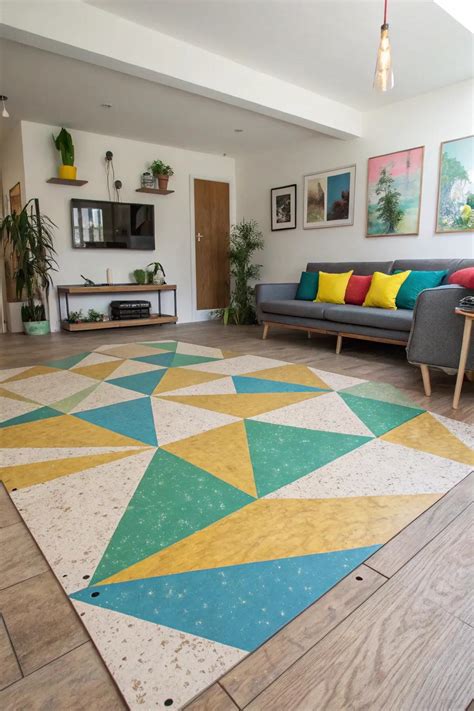 18 Creative Plywood Floor Painting Ideas - Pat Garden