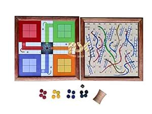 Buy NSC NAGINA SHILP CRAFT Wooden Ludo Handmade Classic Wooden 2 in 1 ...
