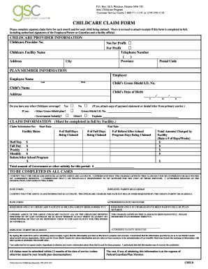 2011 Canada GSC Childcare Claim Form Fill Online, Printable, Fillable ...