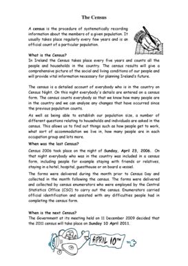 Fillable Online Student handout - Census Fax Email Print - pdfFiller