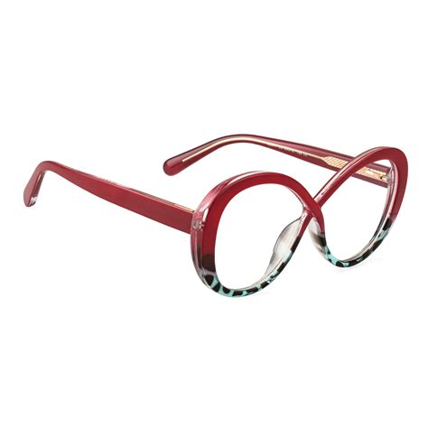 PERKEY Full Rim Oval-Oversized Transparent Computer Blue Cut Spectacle ...