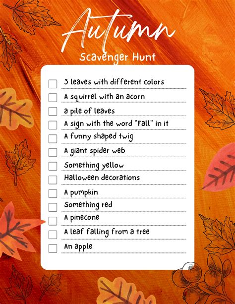The Ultimate Fall Scavenger Hunt (Free Printable) | Scavify