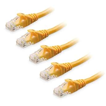 Cable Matters 5-Pack, Cat6 Snagless Ethernet Patch Cable in Yellow 7 ...