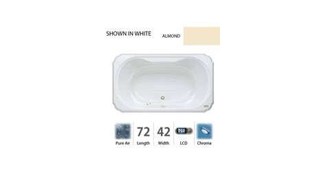 Jacuzzi BEL7242ACR5CXA 72" x 42" Bellavista Drop In Luxury Pure Air ...