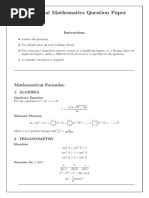 Image result for Pure Maths Formula Sheet