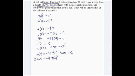 Image result for Falling Body Problems Calculus