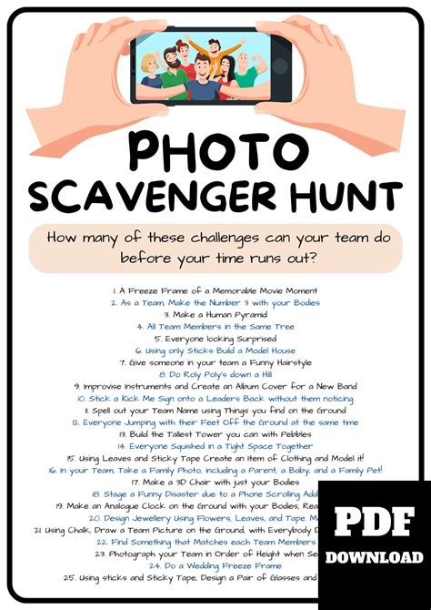 Photo scavenger hunt printable for kids – Artofit