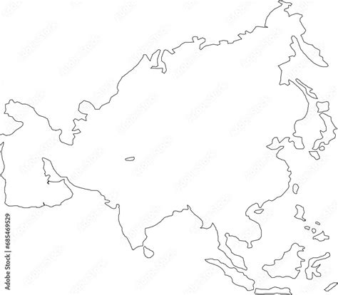 Asia Continent Map Vector 的图像结果