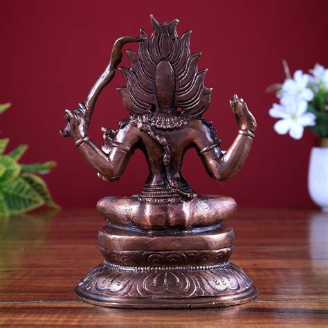 Pure Copper Dakshina Kali Sitting Idol | Fierce Form Goddess Kali Murt ...