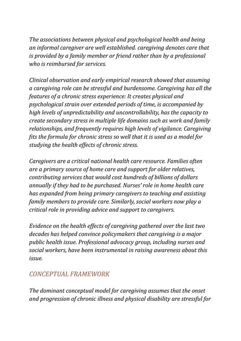 Caregiving - The associations between physical and psychological health ...