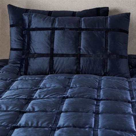 Soiree | Brighton Square Duvet Cover Set in Navy | Duvet Cover Sets ...