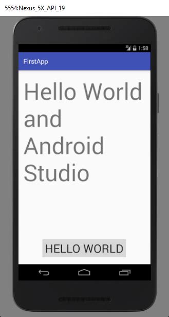 android studio hello world example code 的图像结果