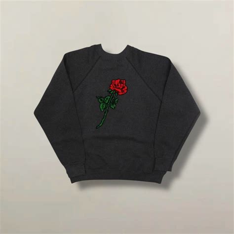 1990s made in USA rose design vintage sweat【COOT-5184】 | cv