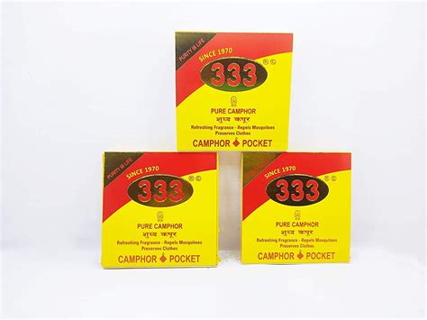 333 Camphor Pocket FRESHENER Box 60 G : Amazon.in: Health & Personal Care