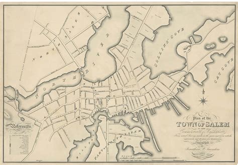 The first printed map of Salem, Massachusetts - Rare & Antique Maps