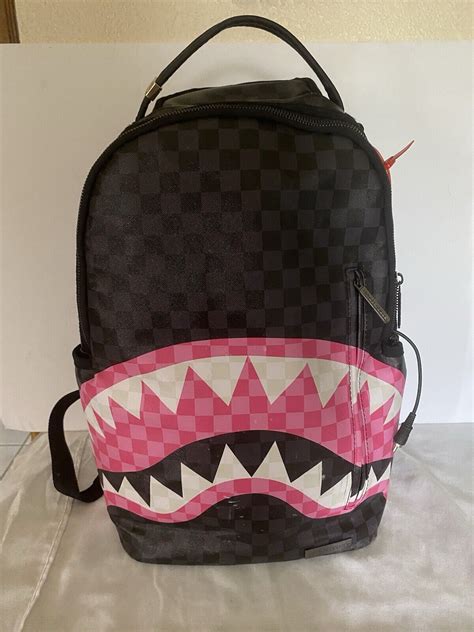 Sprayground Backpack Black pink Lv Print - Gem