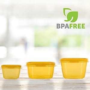 SIMPARTE SuperSturdy Eco Plastic Kitchen Storage Containers for ...