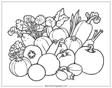 Vegetables Coloring Pages - 20 Free Printable Coloring Pages
