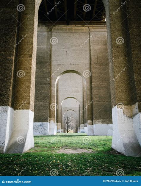 Arches Under the Hells Gate Bridge, at Astoria Park, Queens, New York ...