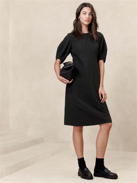 Black Knee Length Dresses | Banana Republic Factory