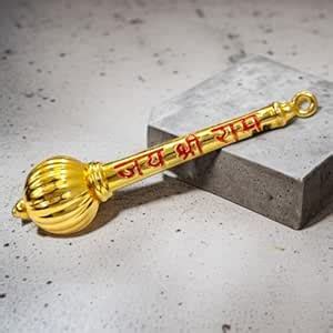 Buy RIANZ® Lord Shree Hanuman Ji Gada with Jai Shree Ram Engraving Idol ...