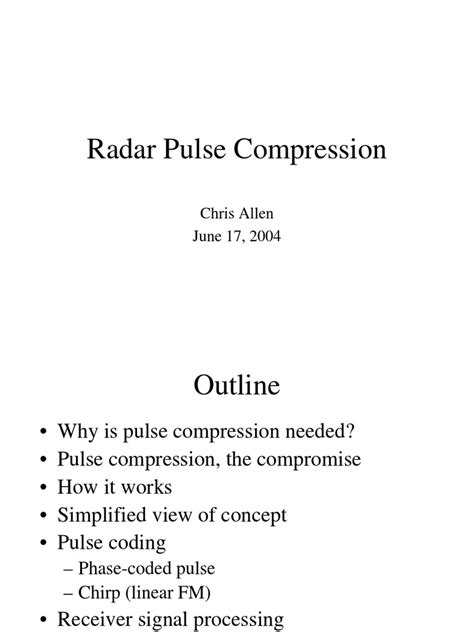 Image result for Digital Pulse Compression Radar Tutorial