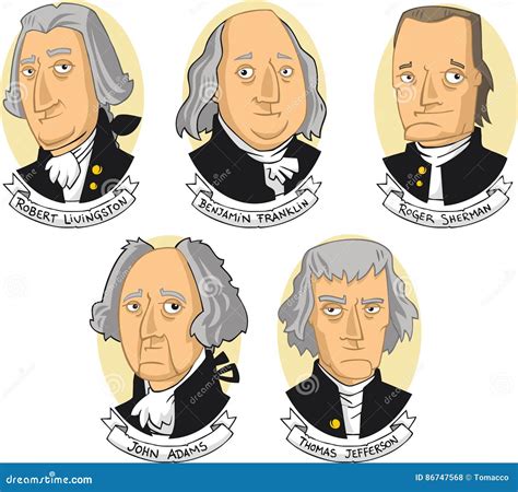 USA Founding Fathers Flag Hand Drawn Style Vector Doodle Design ...