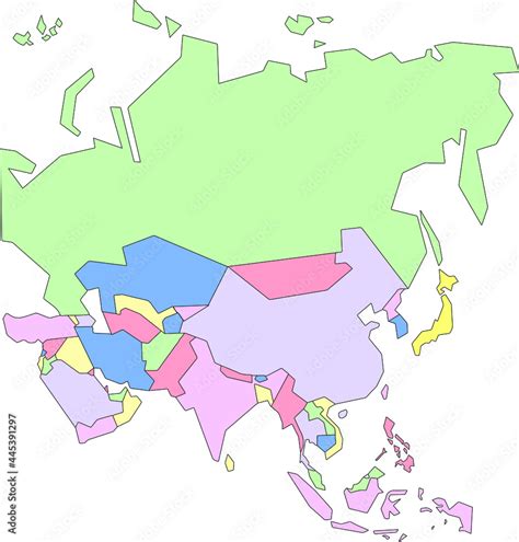 Asia Simple Map Outline 的图像结果