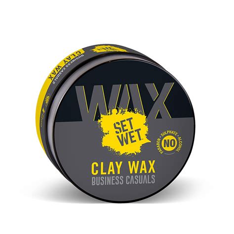 Set Wet Hair Wax For Men - Hair Clay Wax 60g| Strong Hold, Ultra Matte ...
