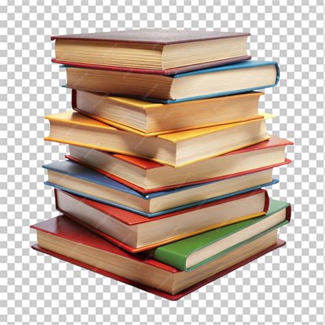 Book stack on transparent background | Premium AI-generated PSD