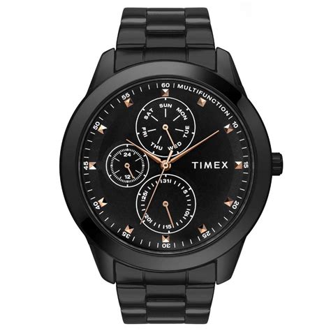Timex Men Black Round Analog Dial Watch- TWEG22105