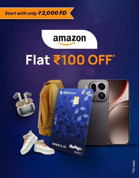 Get UPI-enabled SBM Credilio Credit Card. Card Assured.