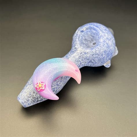 Crescent Glass Pipe Moon 4"- Beautiful Girly Pipes - Cute Smoking Bowl ...