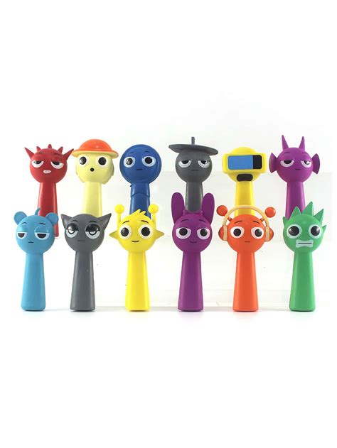 Bburago Set de 12 figuras de acción de juguete Sprunki de PVC de 6,8 cm ...