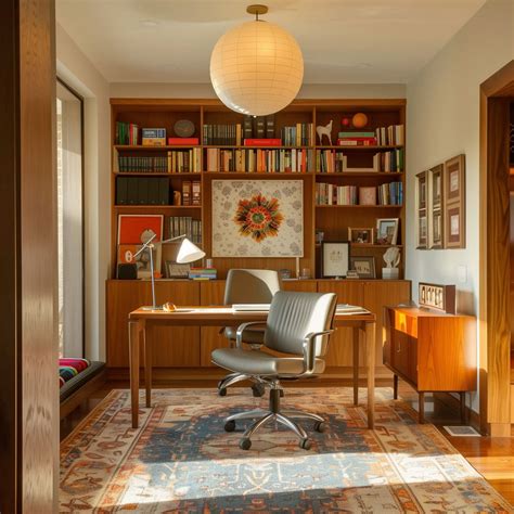 Mid century modern home office inspiration nel 2025